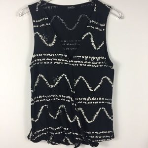 Lucky Brand tribal print black/ white top